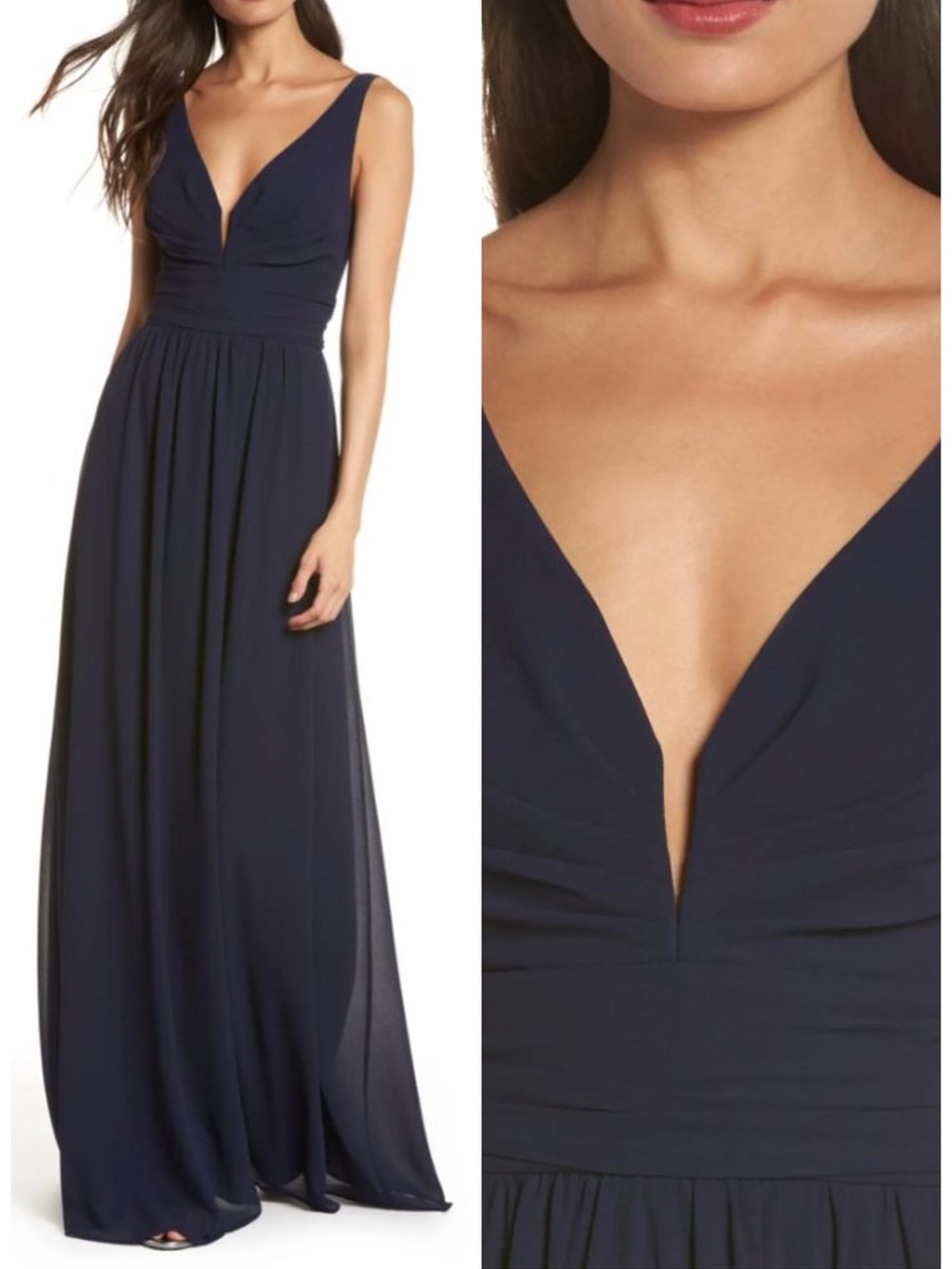 Lulus Ruched A-line Chiffon Maxi Dress in Black Size XS Formal Evening